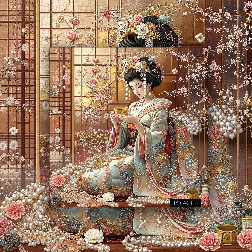 PICKFORU Elegant Geisha Puzzle dust-free pieces reduce mess during setup