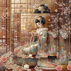 PICKFORU Elegant Geisha Puzzle dust-free pieces reduce mess during setup