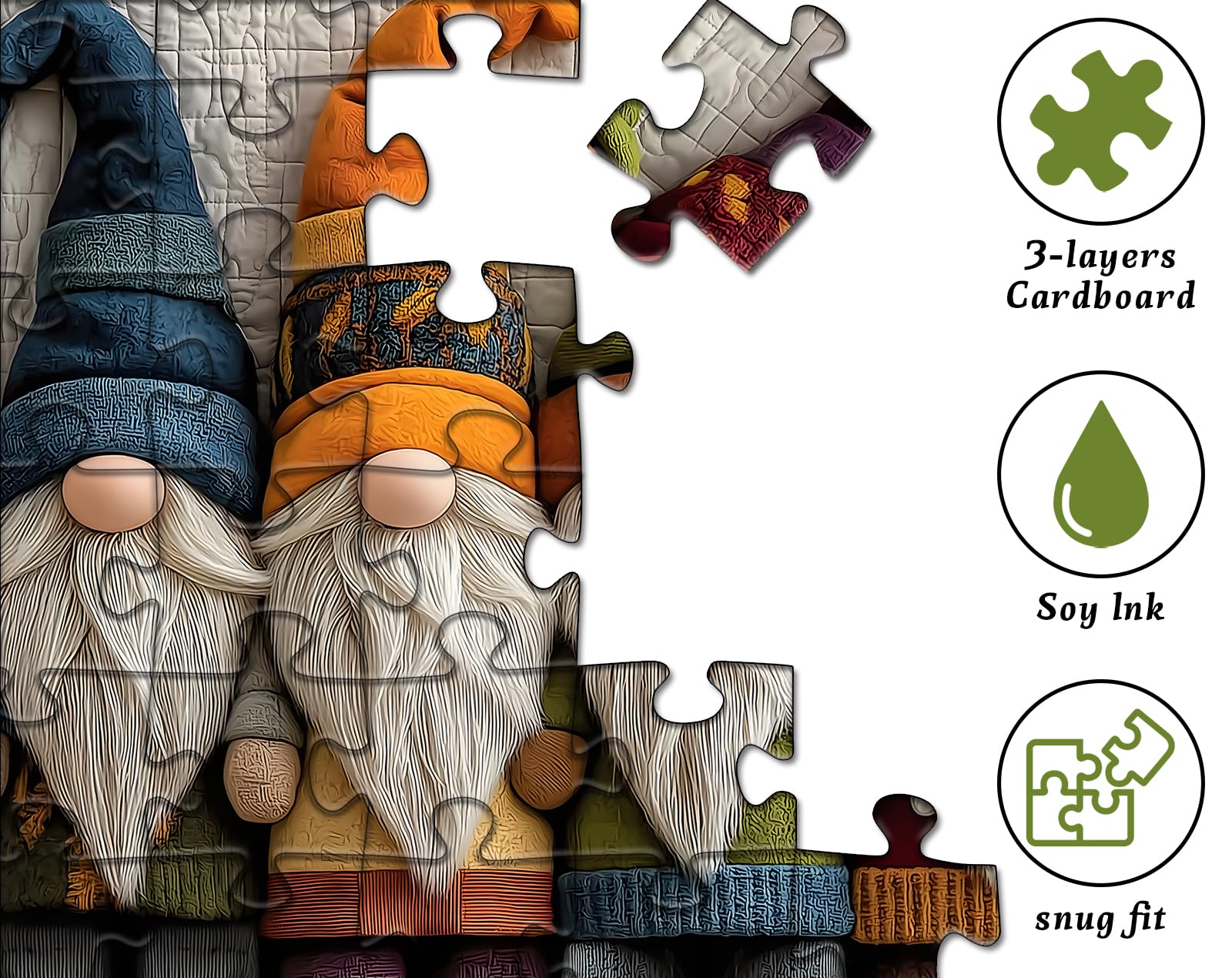 PICKFORU 1000-piece puzzle – sturdy cardboard and vibrant colors.