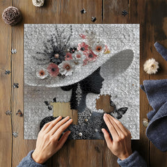 PICKFORU Floral Muse Puzzle high-quality cardboard image emphasizes precise pieces.