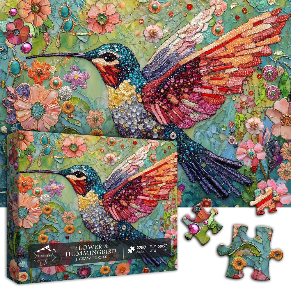 PICKFORU Flower Garden Puzzle, vibrant petals brighten your living space.