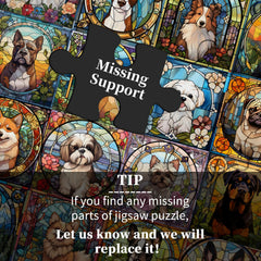 PICKFORU vibrant dog collage puzzle makes a thoughtful gift for dog lovers