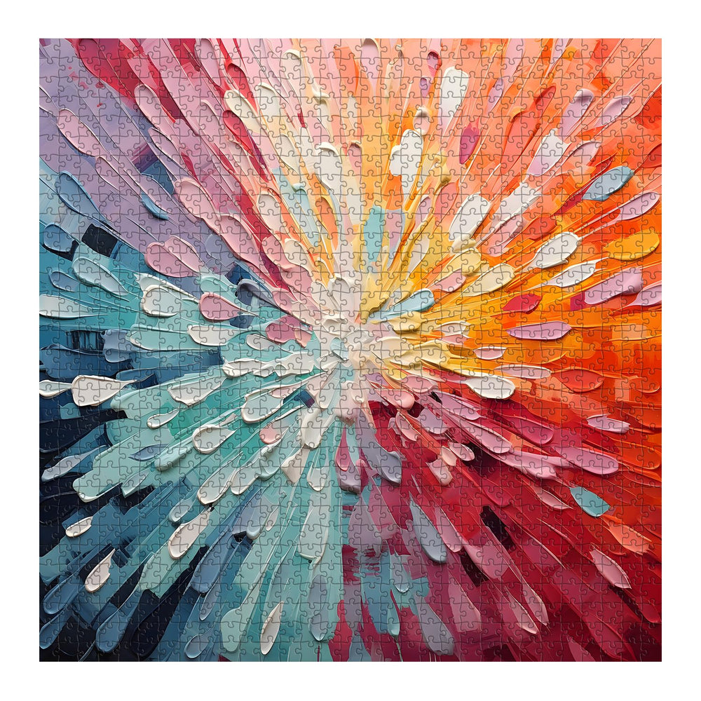 PICKFORU gradient rainbow puzzle assembly showing color blend