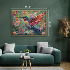 PICKFORU hummingbird and flowers, 1000-piece puzzle for mindful breaks.