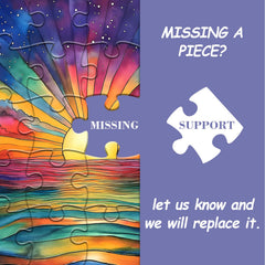 PICKFORU ocean sunset puzzle—three-layer cardboard offers sturdy, smooth interlocking.