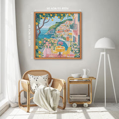 PICKFORU Italy Cinque Terre puzzle yellow furniture scene, bold colors for a lively puzzle