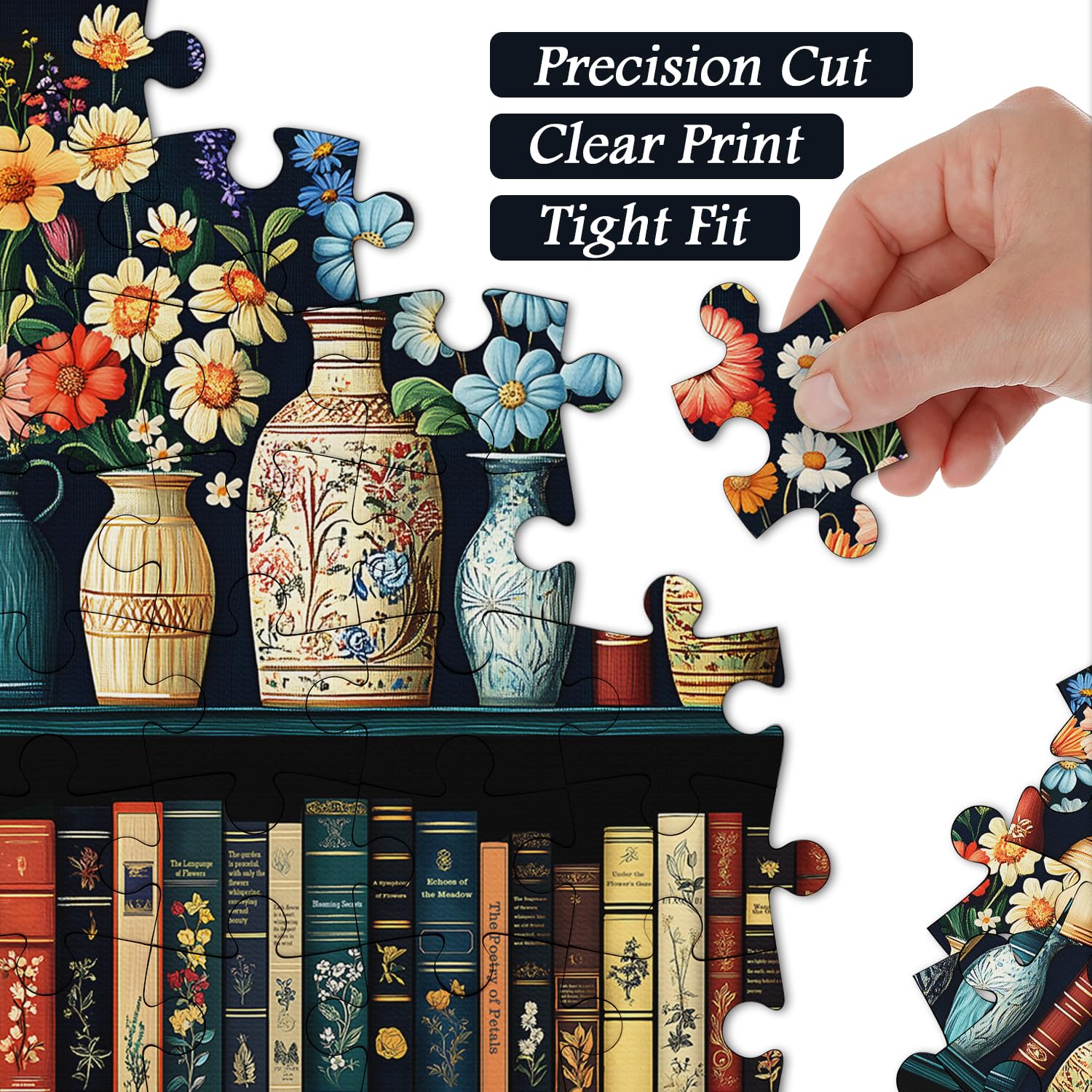 PICKFORU library puzzle back with letter guides for easy start