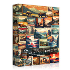 PICKFORU National Parks Poster set with double-sided guide for faster assembly.