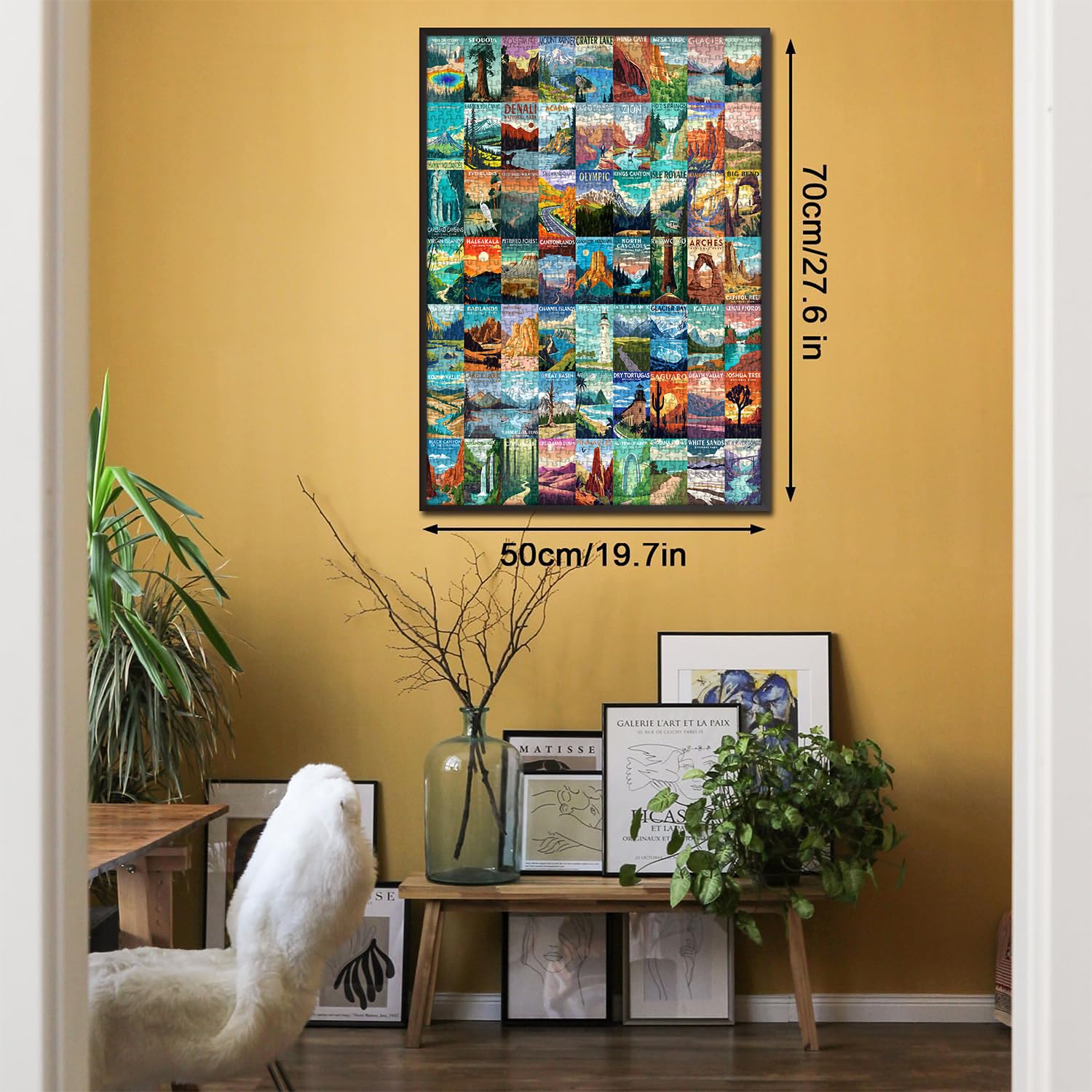 PICKFORU National Parks Puzzle 1000 double sided poster supports planning and learning.