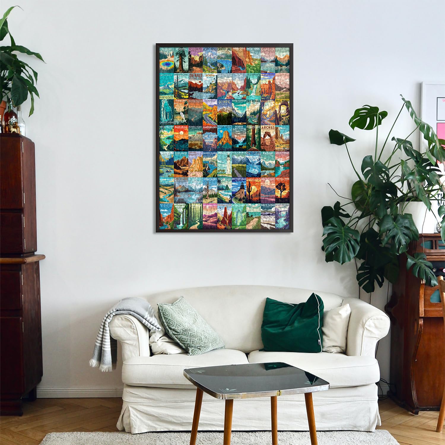 PICKFORU National Parks Puzzle uses no glare inks for comfortable viewing.