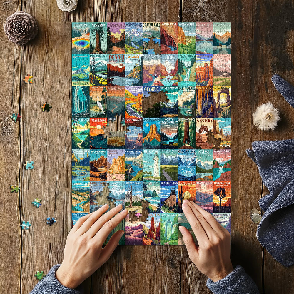 PICKFORU National Parks Puzzle three layer cardboard ensures sturdy assembly.