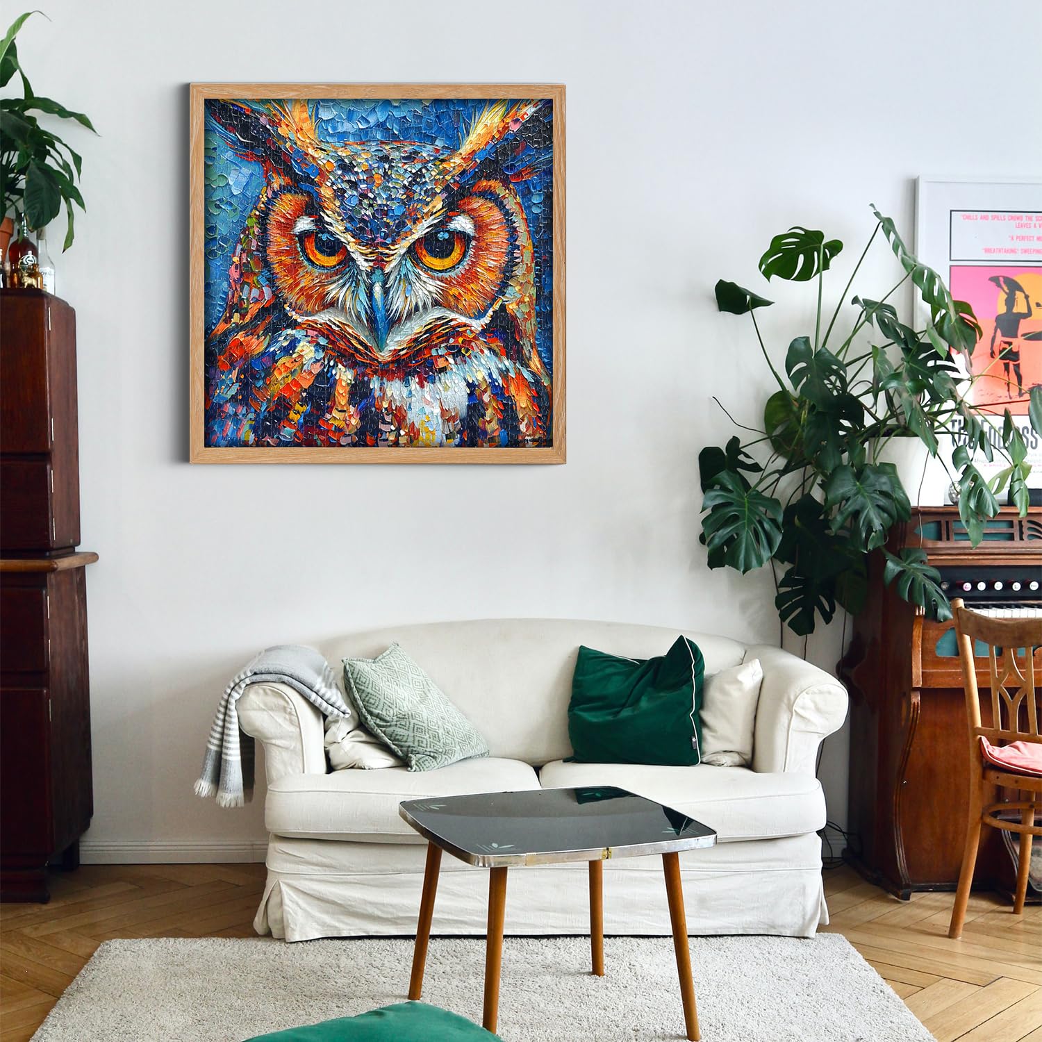 PICKFORU Owl Puzzles finished puzzle display can decorate a wall