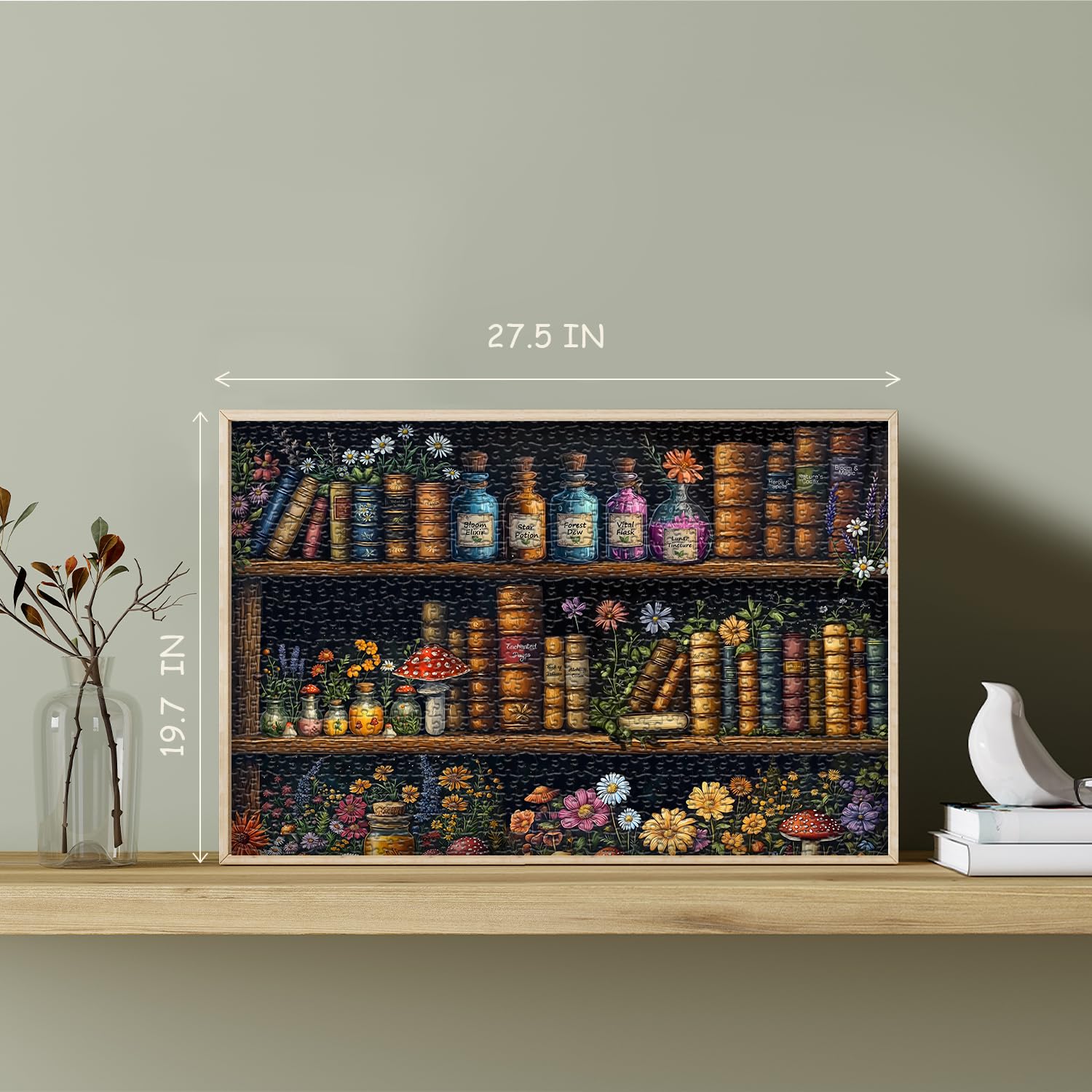 PICKFORU Plant Floral Puzzle art detail with blooming elements