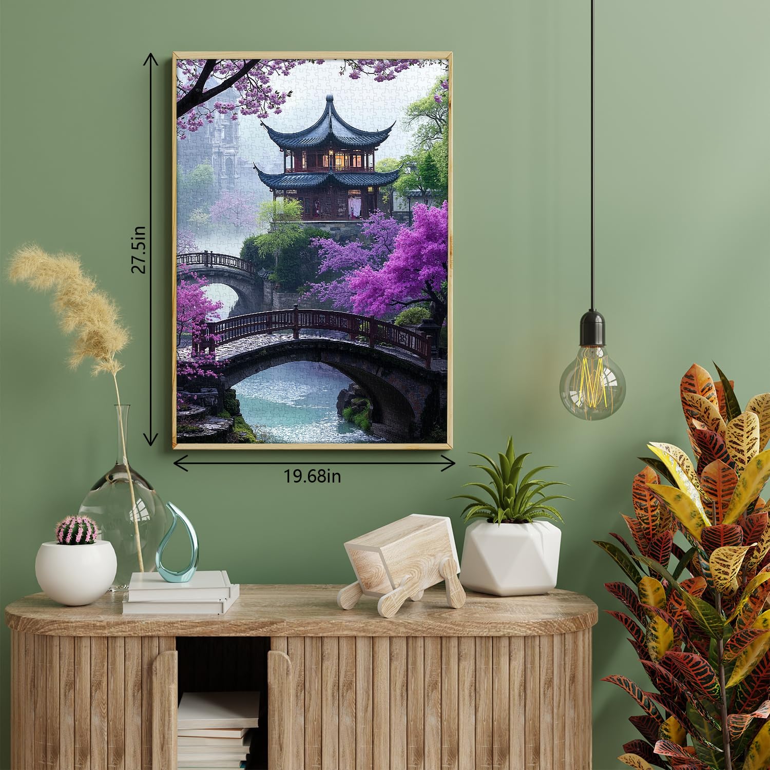 PICKFORU Plum Blossom Dreamscape vintage flower tree, decorative wall art