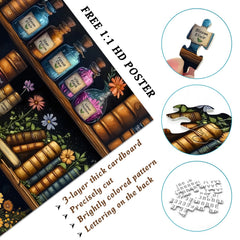 PICKFORU Potion Mushroom Bookshelf Puzzle highlighting whimsical motifs