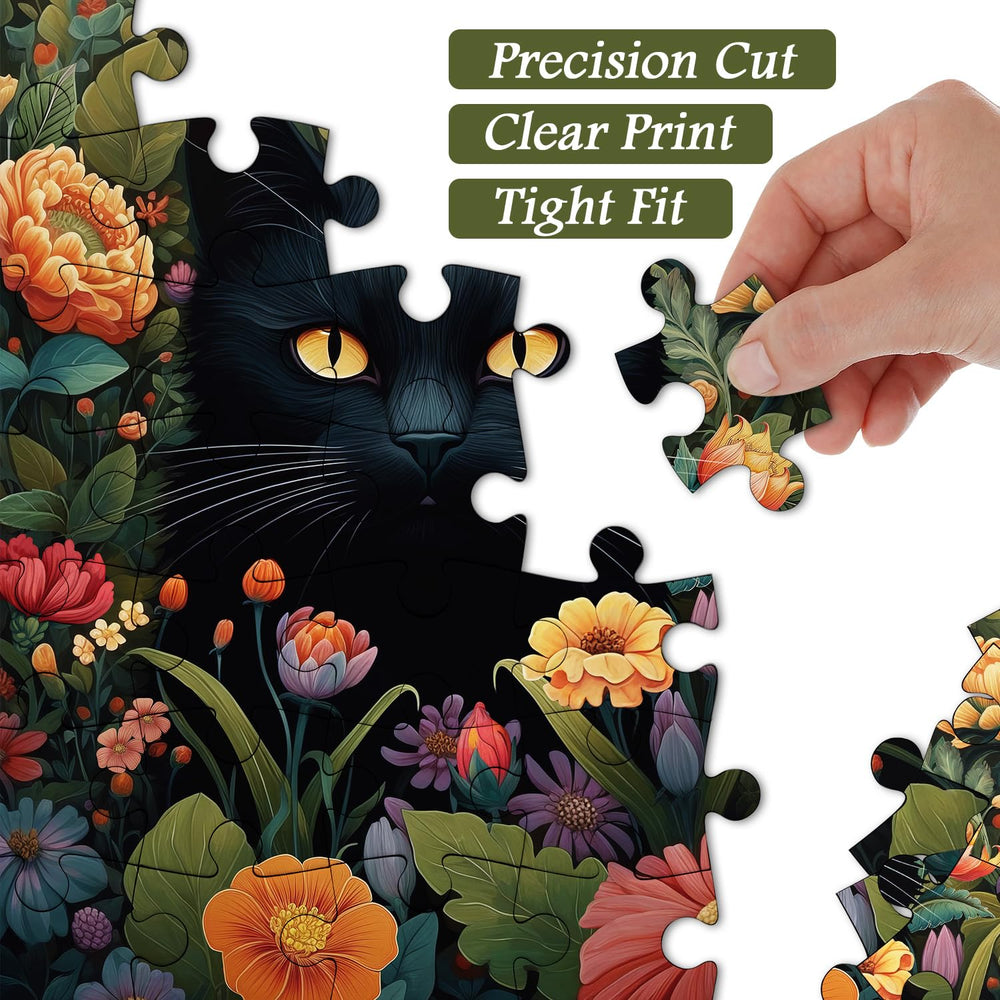 PICKFORU Retro Kitty Puzzle Display showcases colorful cat scenes for home decor.