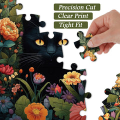 PICKFORU Retro Kitty Puzzle Display showcases colorful cat scenes for home decor.