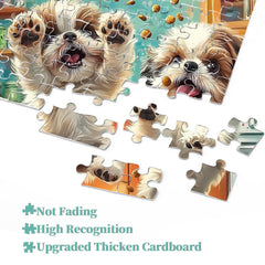 PICKFORU Shih Tzu completed puzzle serves as stylish wall art.