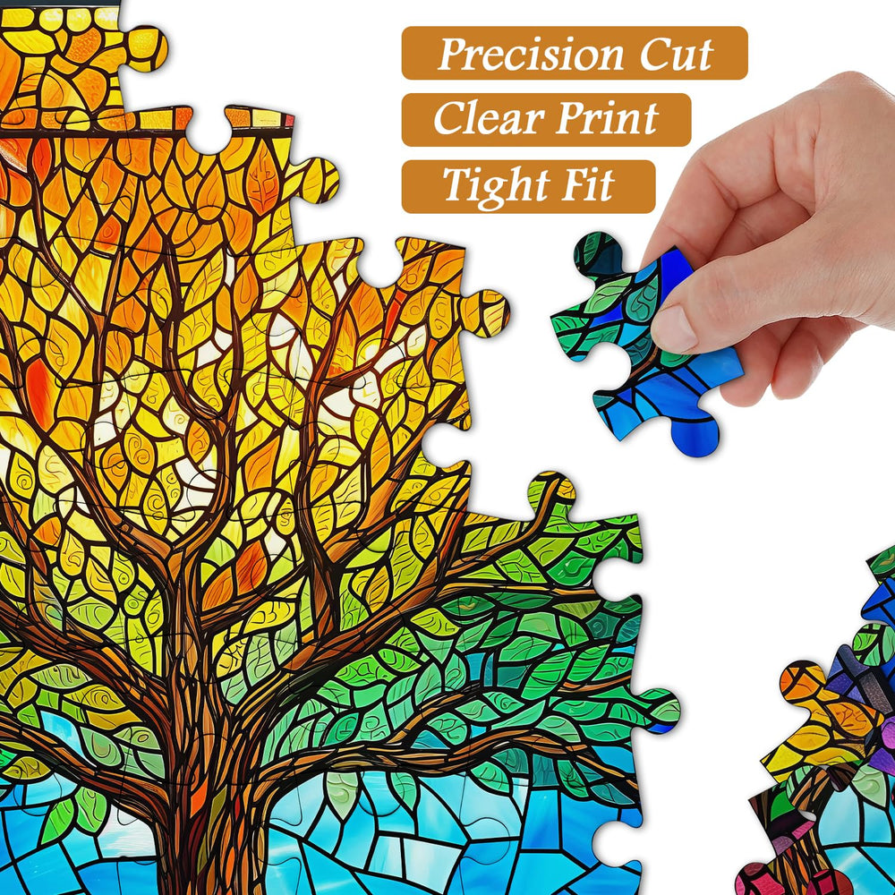PICKFORU Colorful puzzle pieces with thick cardboard for precise assembly