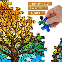 PICKFORU Colorful puzzle pieces with thick cardboard for precise assembly