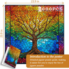 PICKFORU Stained glass puzzle with precise interlocks and fit