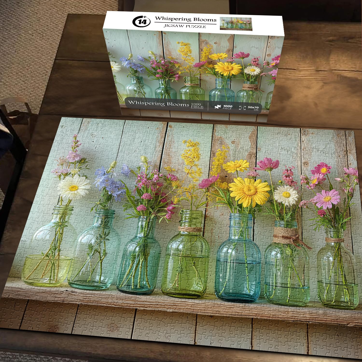 PICKFORU summer flower garden scene with bright colors for relaxation and focus