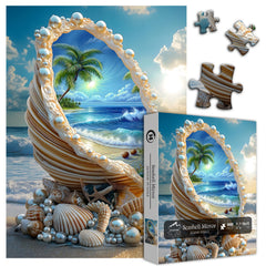 PICKFORU Summer Marine Jewel Seashell Edge highlights pearls for elegant display.