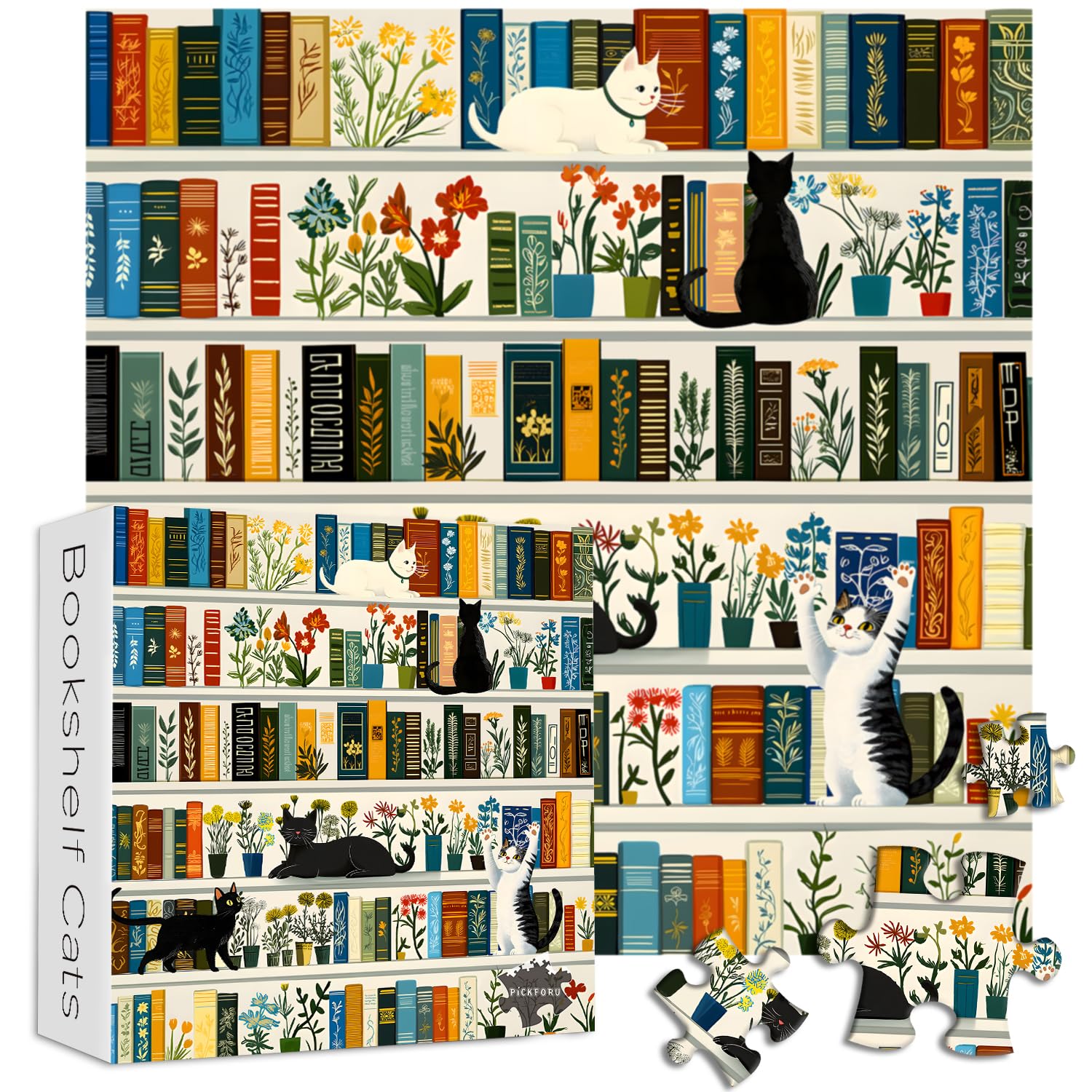 PICKFORU Three-Layer Cardboard Backing ensuring puzzle durability