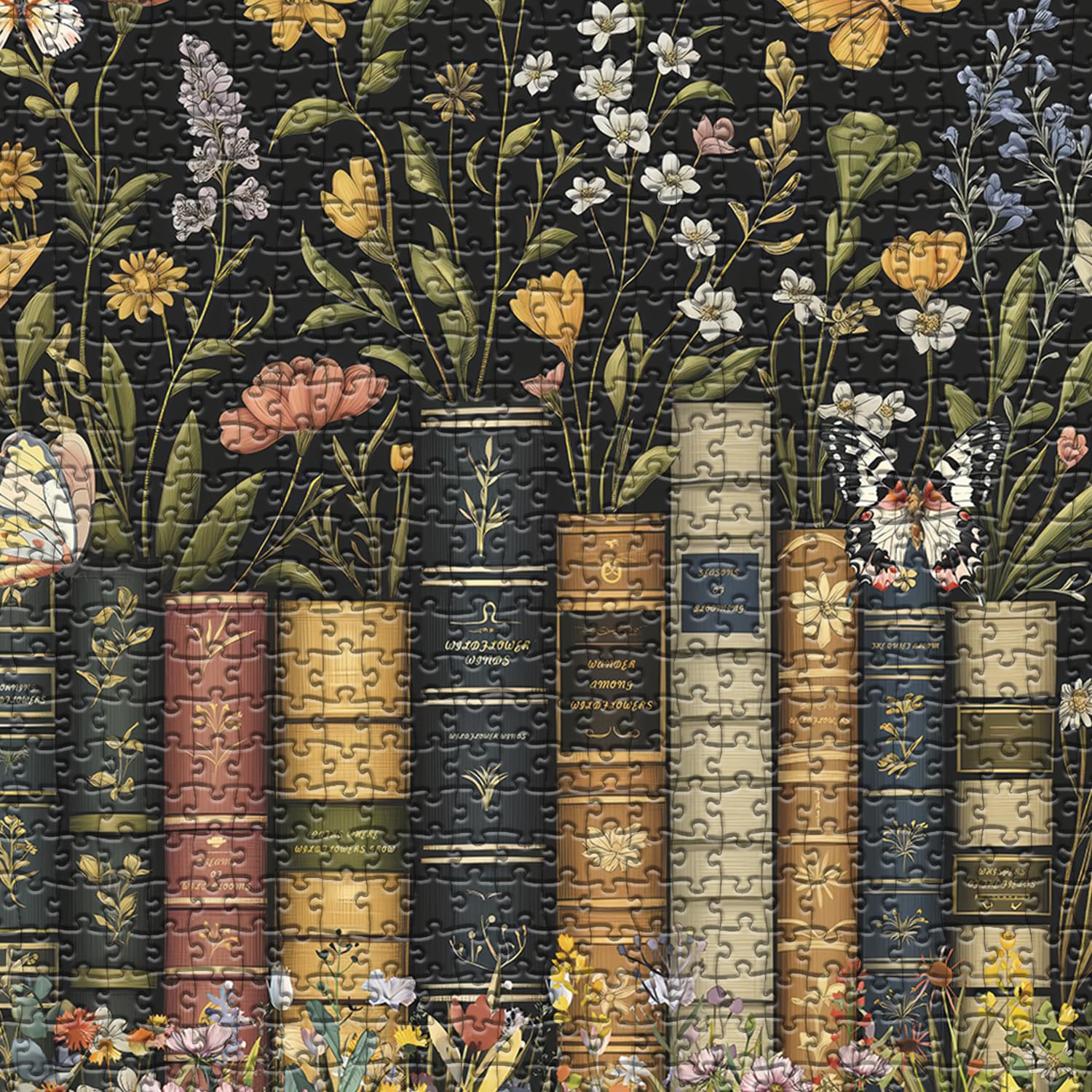 PICKFORU Vintage books with flowers design blends literature love and aesthetic appeal