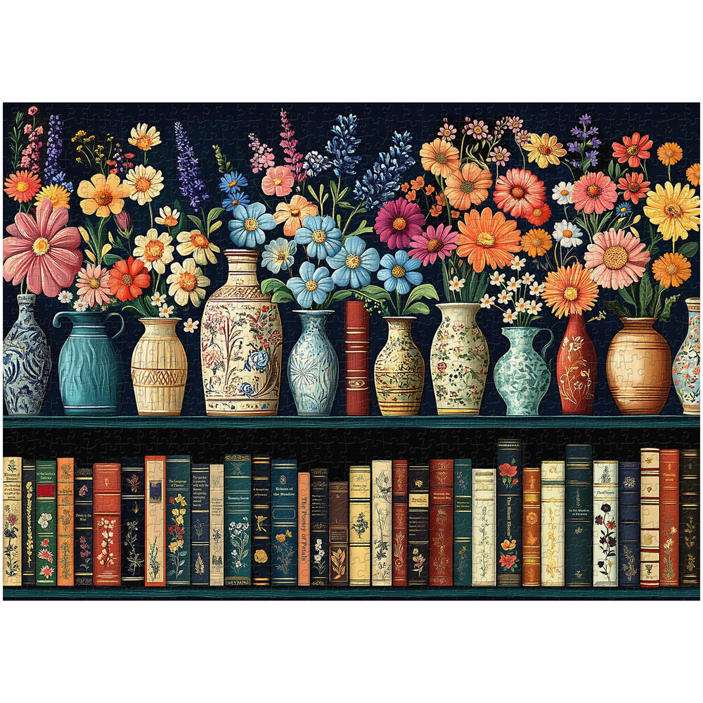 PICKFORU vintage flower book puzzle cover highlights timeless floral art