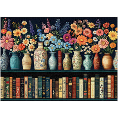 PICKFORU vintage flower book puzzle cover highlights timeless floral art