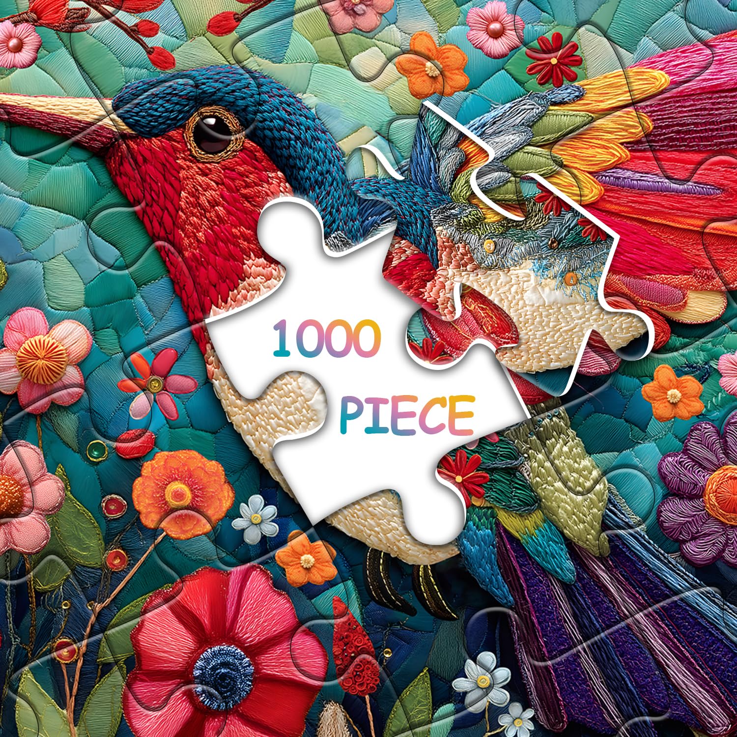 PICKFORU completed puzzle framed as bright wall decor