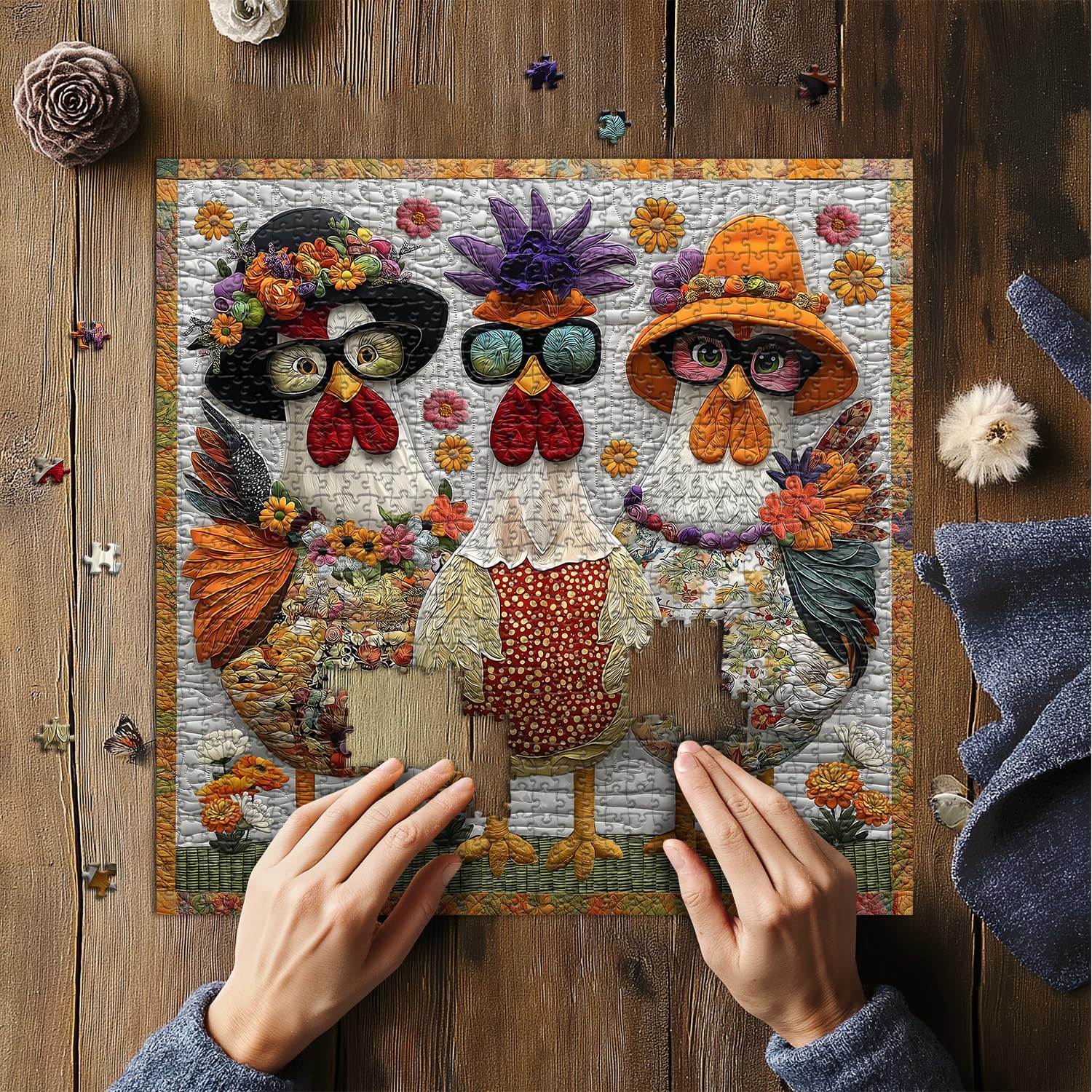 PICKFORU puzzle designed as wall decor or cozy family activity centerpiece.