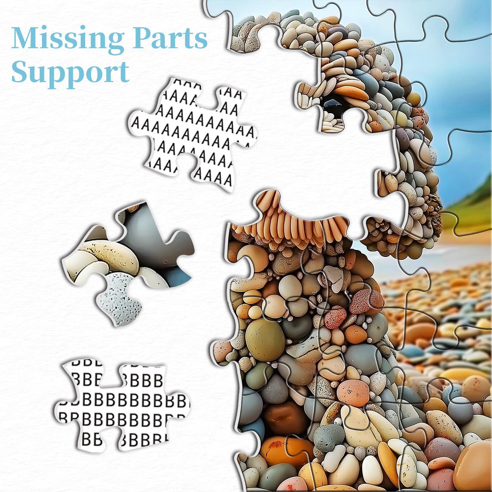 PICKFORU wall-ready puzzle after completion — bright artwork doubles as home decor.