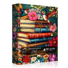 PICKFORU Wildflower Pages puzzle featuring hummingbird pair for relaxing evenings and wall art