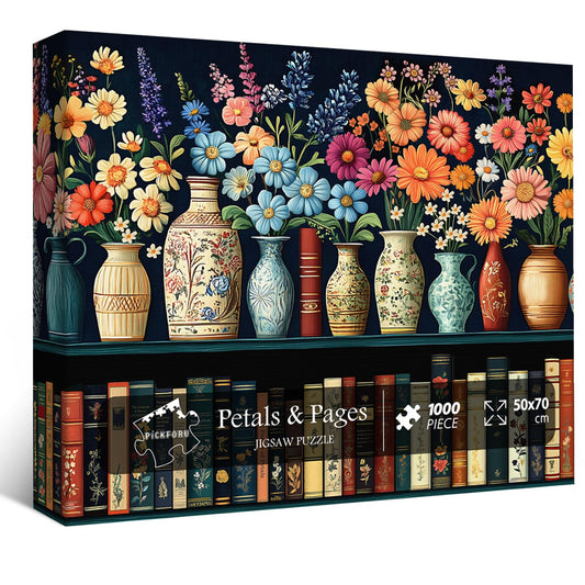 PICKFORU Wildflower Pages puzzle box shown for cozy evenings