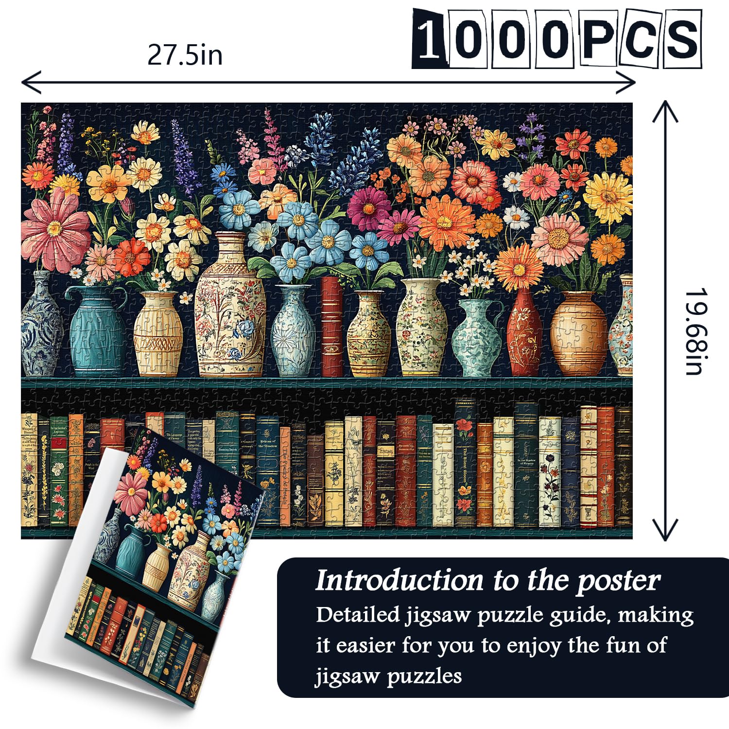 PICKFORU Wildflower puzzle thick cardboard texture and sturdy pieces