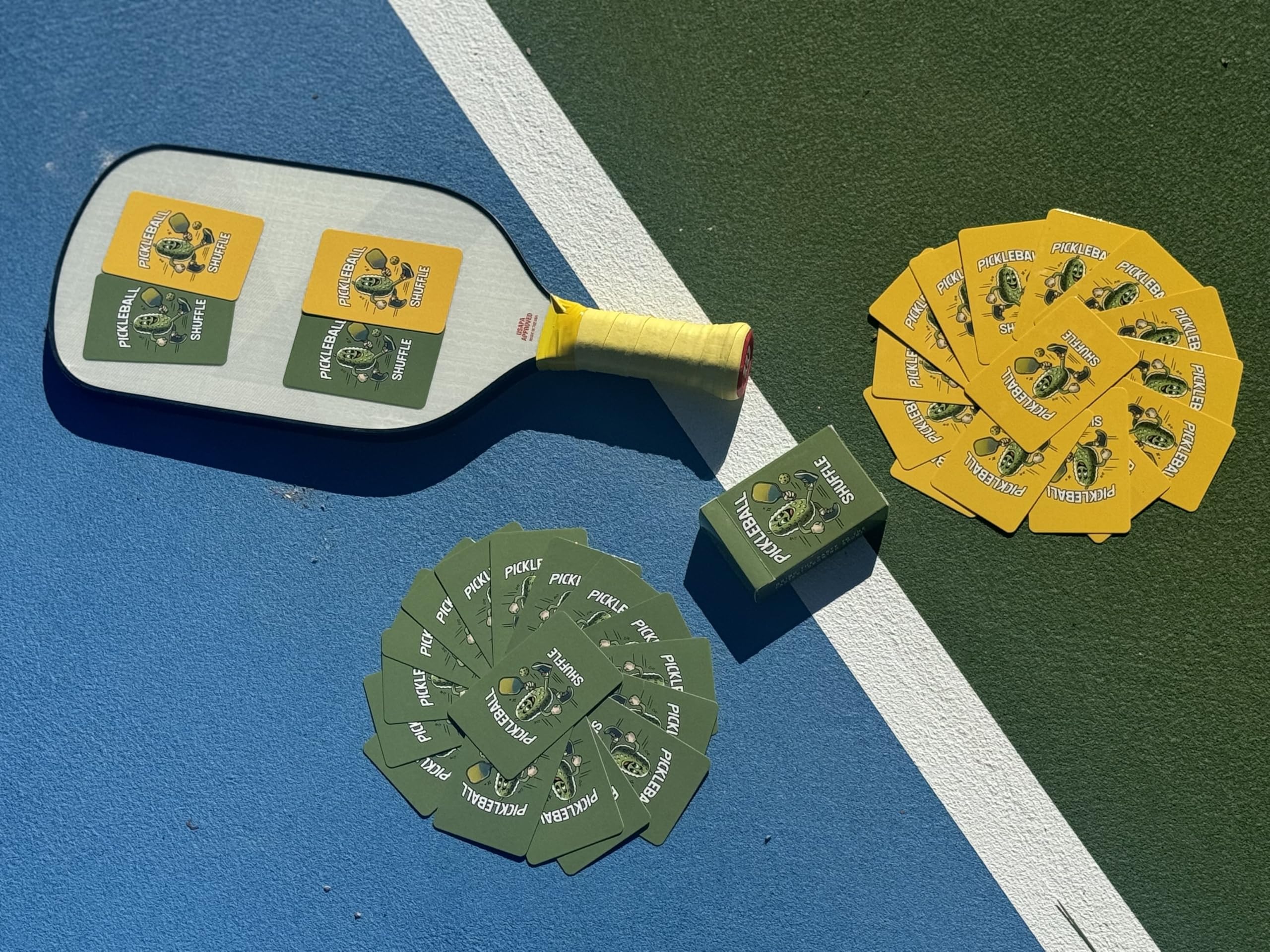 Social clinic setup featuring Pickleball Shuffle for clinics and socials.