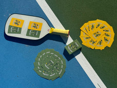 Social clinic setup featuring Pickleball Shuffle for clinics and socials.