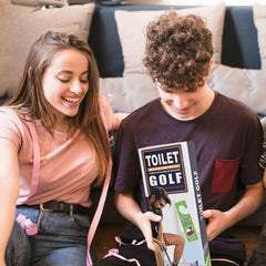 PICKLETECH Toilet Golf putting green setup is easy to install for family laughs.