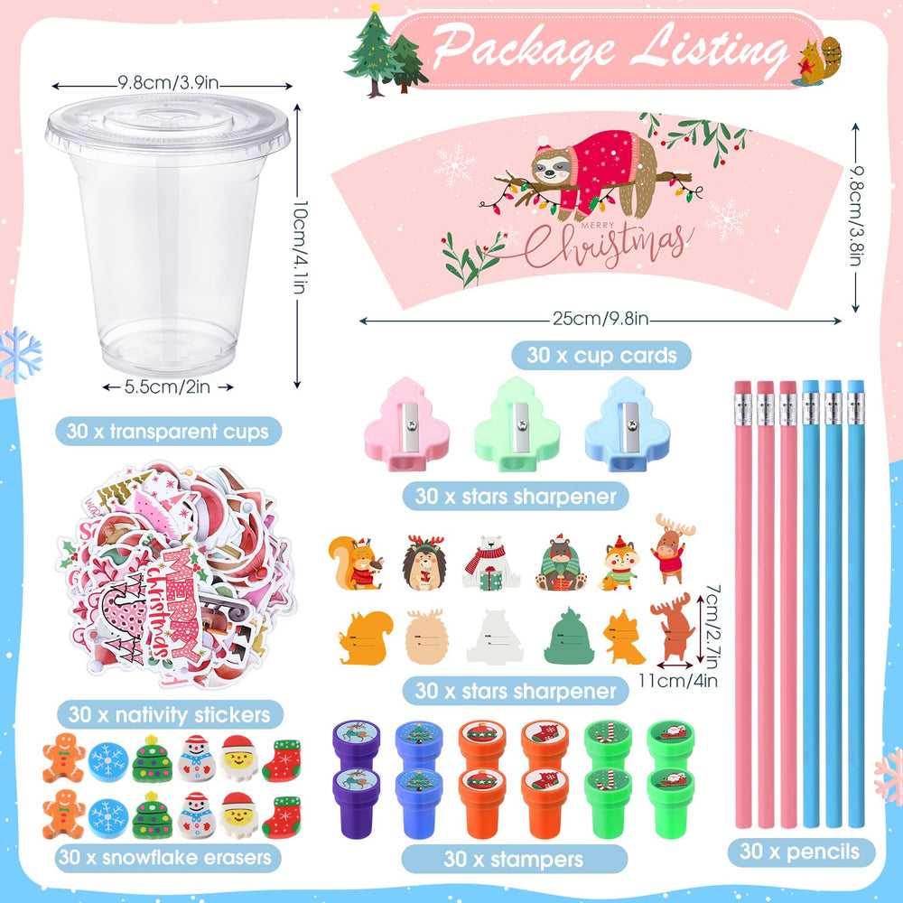 Pickmesh Christmas pencils in pastel colors, great for classroom prizes and activities.