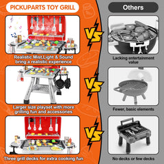 Pickuparts playset accessories spark creative cooking with utensils and pretend foods