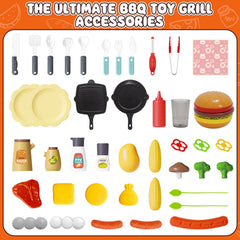 Pickuparts BBQ grill playset easy-assembly for quick setup and storage