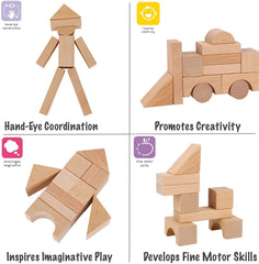 Child stacking blocks to foster fine motor skills with Pidoko Kids set.
