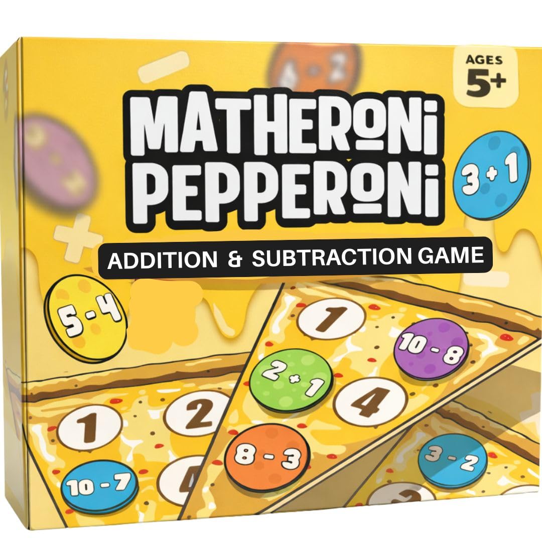 Pidoko Kids Matheroni Pepperoni box front, ideal for family game night.