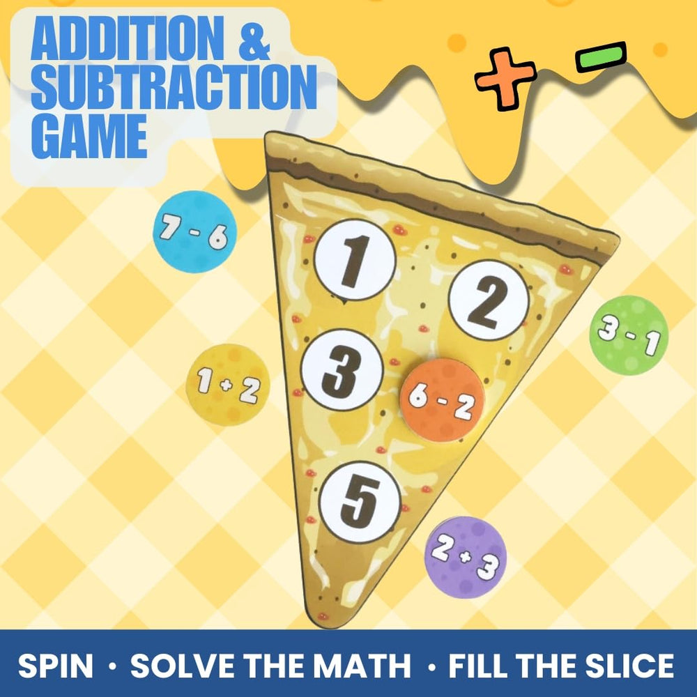 Pidoko Kids Matheroni Pepperoni pizza slice piece showing hands-on learning.