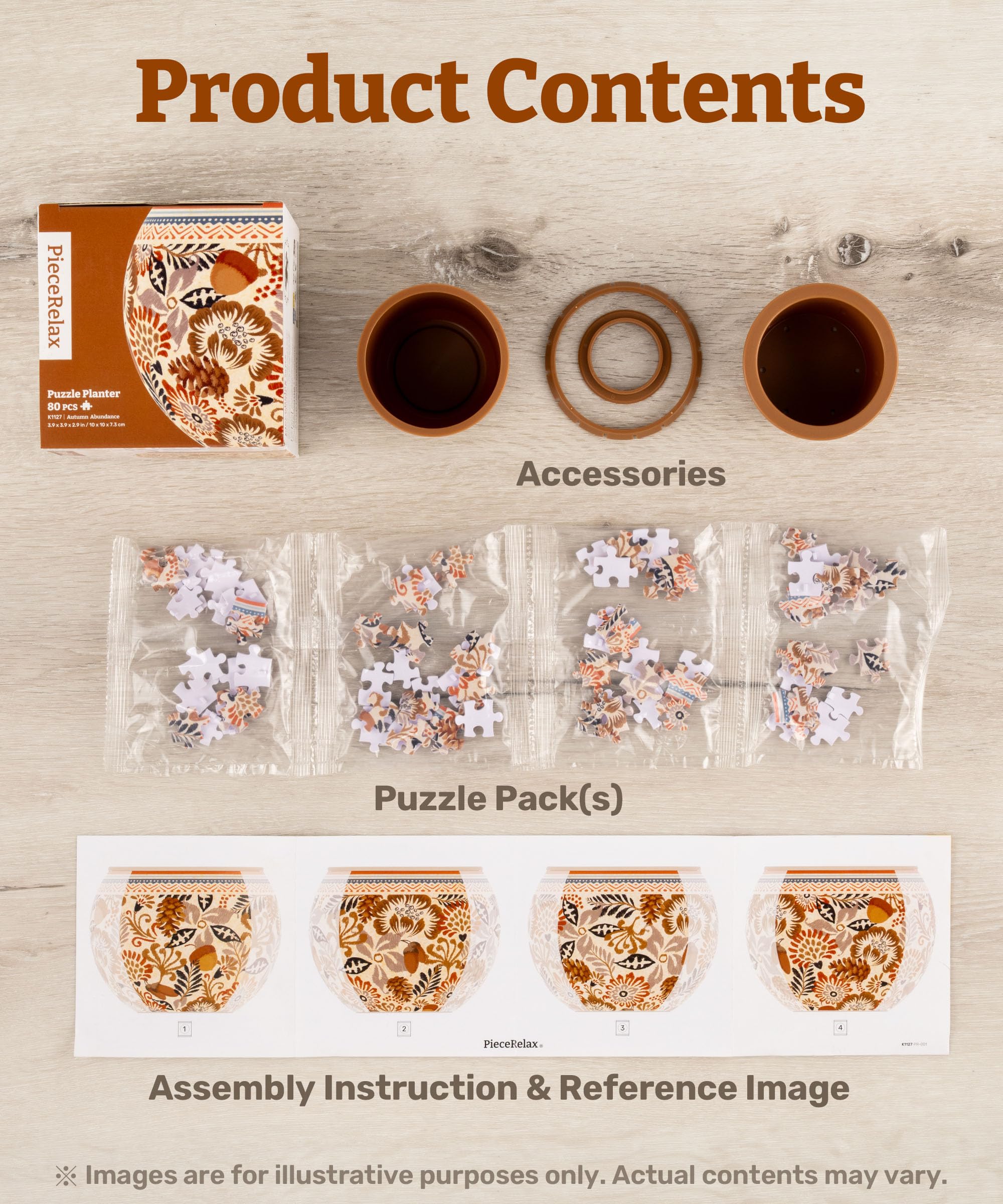 PieceRelax easy assembly puzzle pot for quick setup