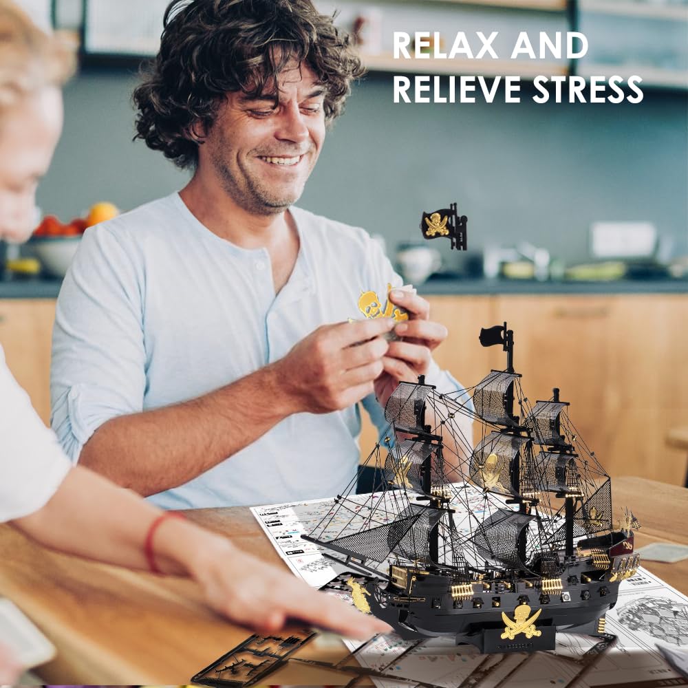 Piececool Black Pearl sails panel - precise fit for display and admiration
