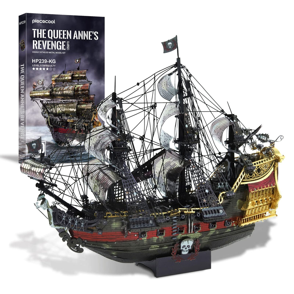 Piececool Queen Anne's Revenge stainless steel edges for safe handling