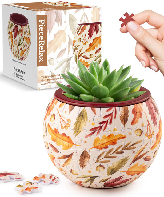 PieceRelax dancing leaves flowerpot, a playful centerpiece for indoor plants.